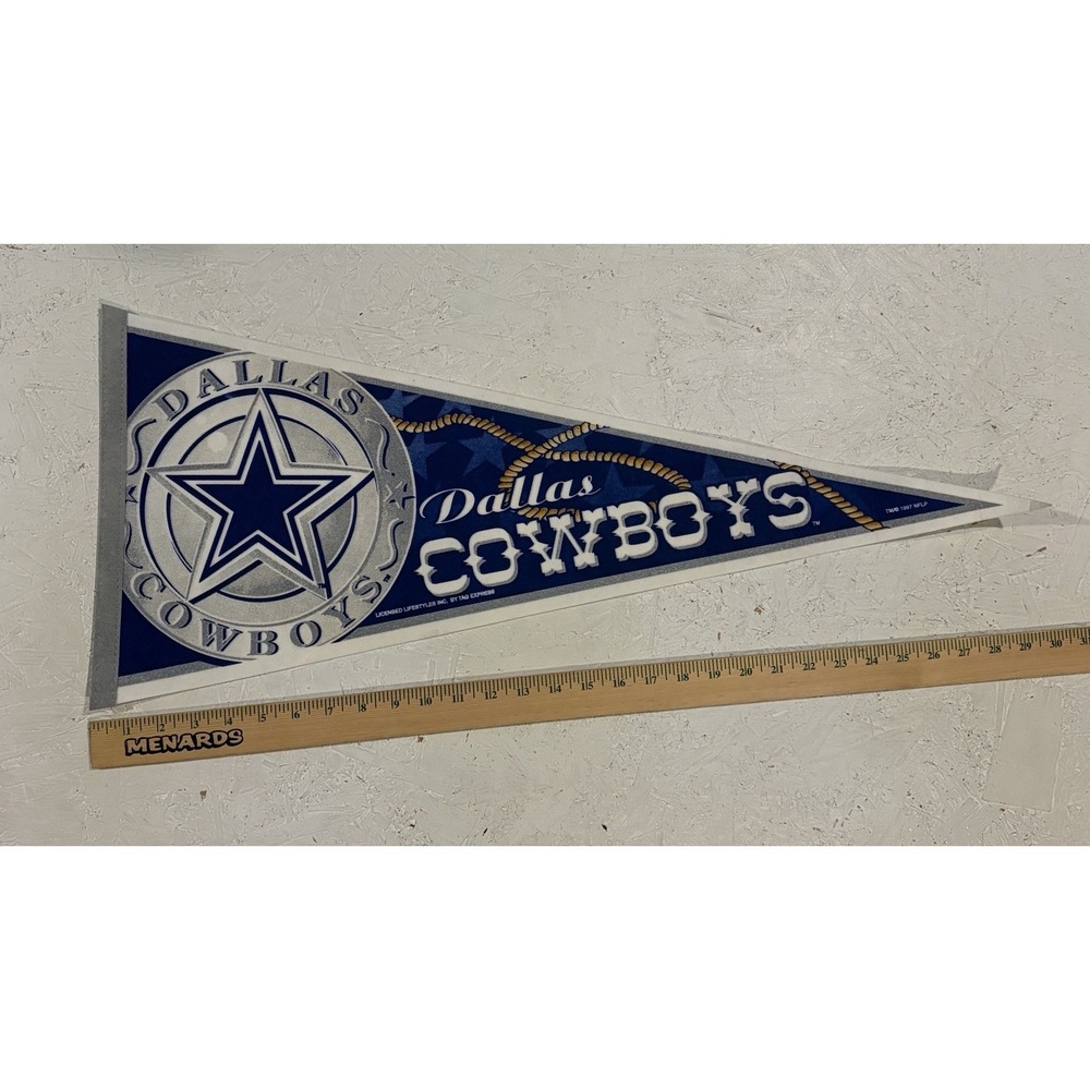 NFL Dallas Cowboys Vintage Circa 1996 & 1997 Team Logo Football Pennant